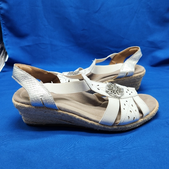 Earth Orgins Womens Size 9.5M Naples Nanci Open Toe Espadrille Wedge Sandal - Picture 1 of 15